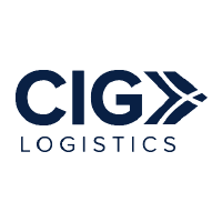 A blue logo for cigx logistics