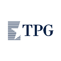 A black background with the letters tpg in blue